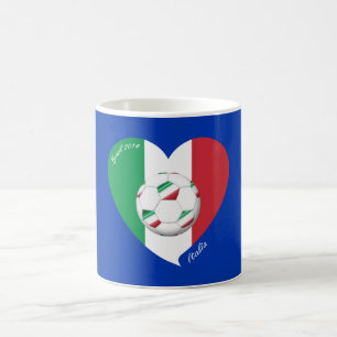 Flagge von ITALIEN FUSSBALL und Nationalelfe 2014 Kaffeetasse