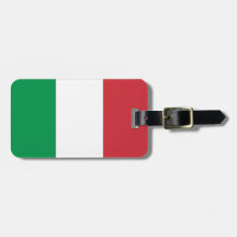 Flagge von Italien-Gepäckanhänger mit Lederband
