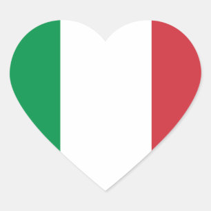 Flagge von Italien Herz-Aufkleber