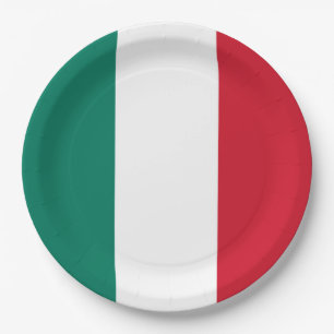 Flagge von Italien Italien italienisches IL Pappteller