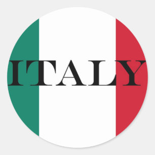 Flagge von Italien Italien italienisches IL Runder Aufkleber