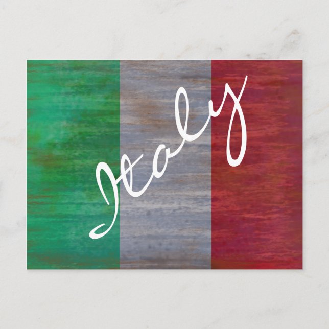 Flagge von Italien - italienische Flagge - Postkarte (Vorderseite)