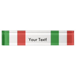 Flagge von Italien Namensplakette