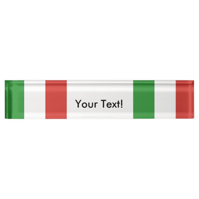Flagge von Italien Namensplakette (Vorderseite)