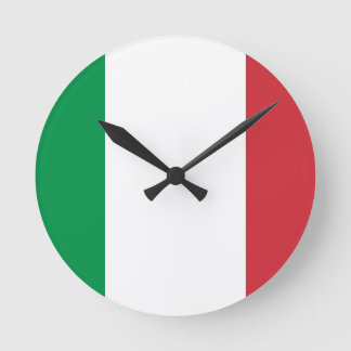 Flagge von Italien Runde Wanduhr