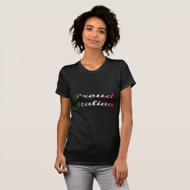 Flagge von Italien. Stolzer Italiener T-Shirt (Vorne ganz)