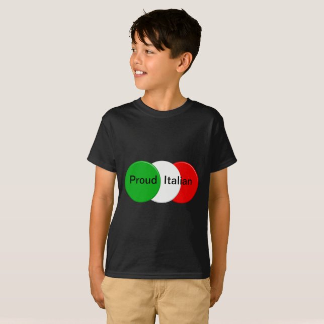 Flagge von Italien. Stolzer Italiener T-Shirt (Vorne ganz)