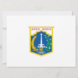 Flagge von Jakarta (Stadt der indonesischen Haupts Karte