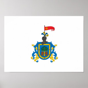 Flagge von Jalisco (Heraldry) Poster
