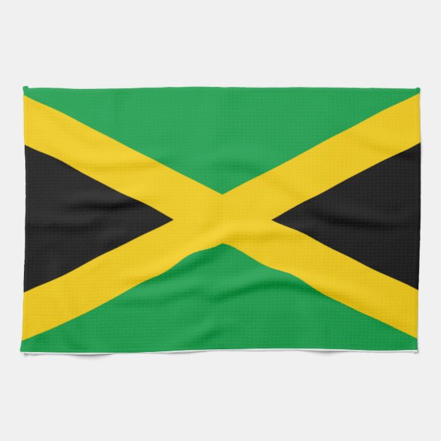 Flagge von Jamaika Handtuch (Horizontal)