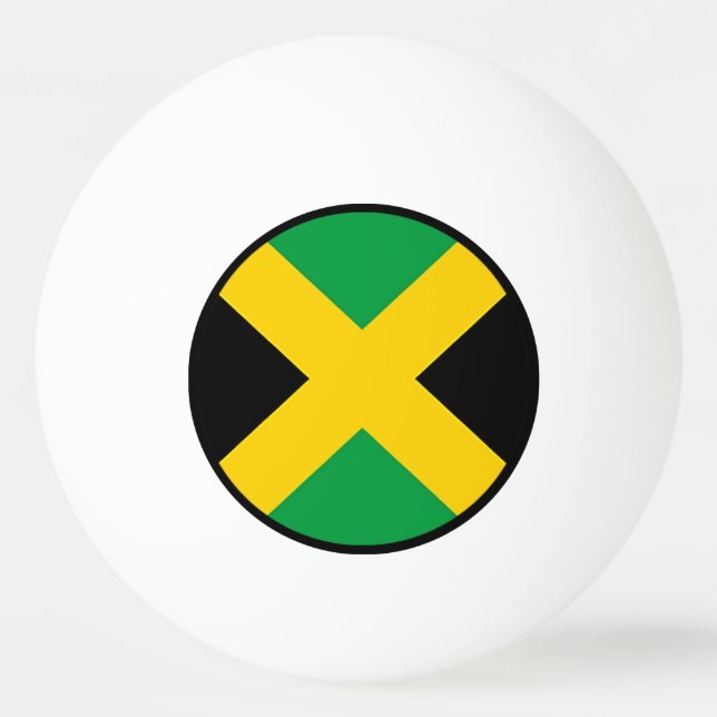 Flagge von Jamaika Tischtennisball (Rückseite)