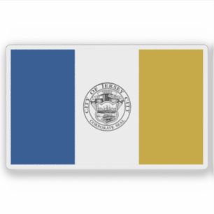 Flagge von Jersey City, New Jersey, USA Aufkleber