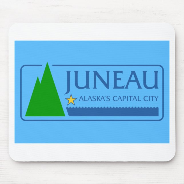 Flagge von Juneau, Alaska Mousepad (Vorne)