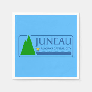 Flagge von Juneau, Alaska Napkins Serviette