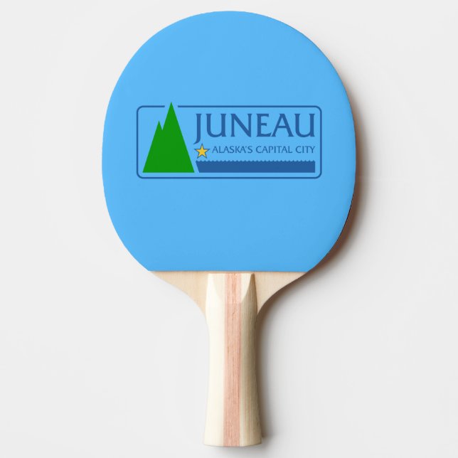 Flagge von Juneau, Alaska Ping Pong Paddle Tischtennis Schläger (Vorderseite)