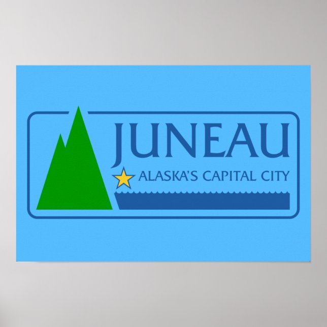 Flagge von Juneau, Alaska Poster (Vorne)
