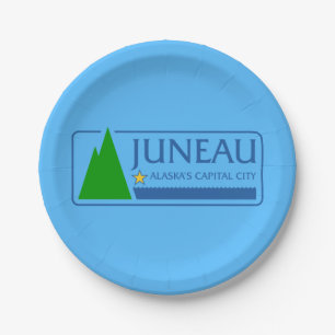 Flagge von Juneau, Alaska-Teller Pappteller