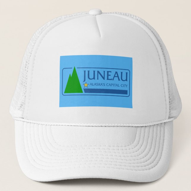 Flagge von Juneau, Alaska Truckerkappe (Vorderseite)