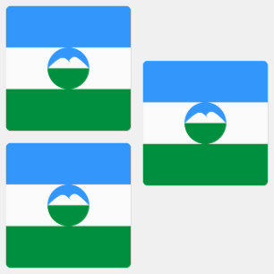Flagge von Kabardino-Balkarien Etiketten