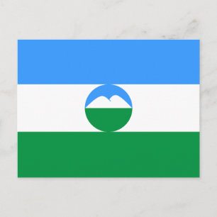 Flagge von Kabardino-Balkarien Postkarte