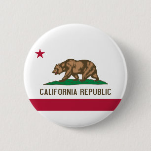 Flagge von Kalifornien Button