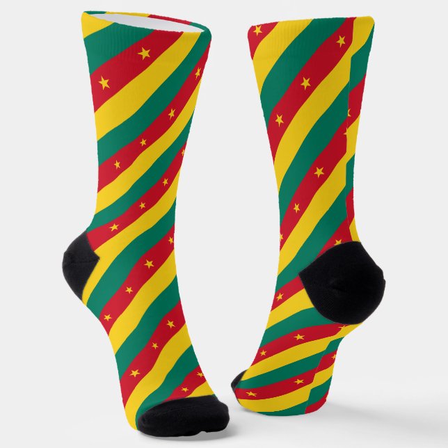 Flagge von Kamerun Socken (Gewinkelt)