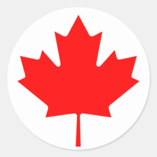 Flagge von Kanada - Drapeau DU Kanada Runder Aufkleber