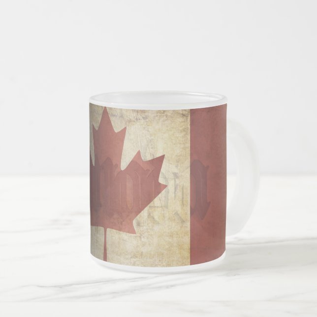Flagge von Kanada / Grunge... Mattglastasse (VorderseiteRechts)