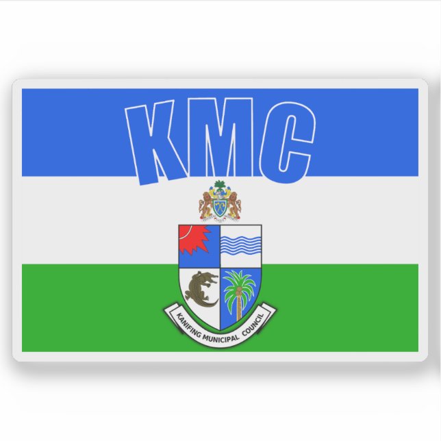 Flagge von Kanifing, Republik Gambia Aufkleber (Vorderseite)