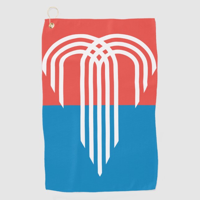 Flagge von Kansas City, Missouri Golfhandtuch (Vorderseite)