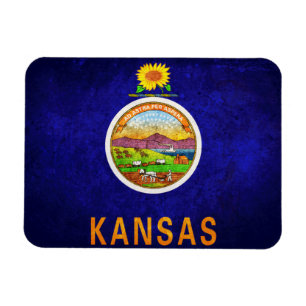 Flagge von Kansas Magnet