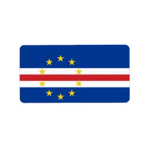 Flagge von Kap Verde Adressaufkleber