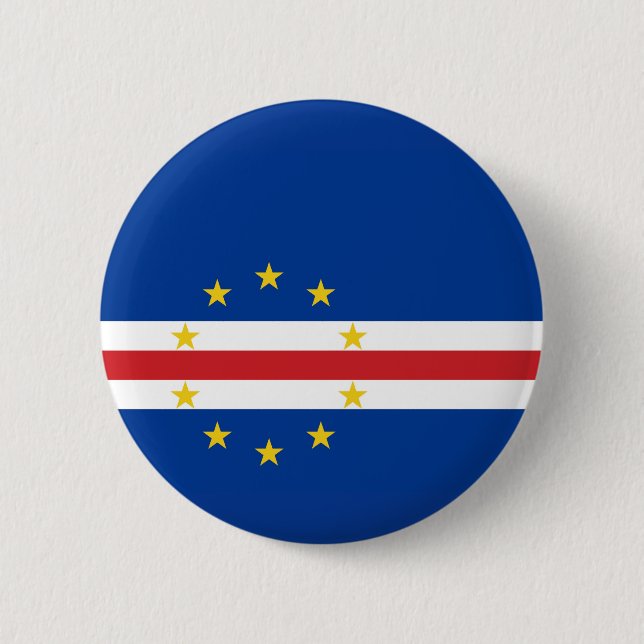 Flagge von Kap Verde Button (Vorderseite)