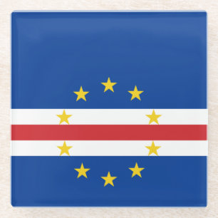 Flagge von Kap Verde Glasuntersetzer