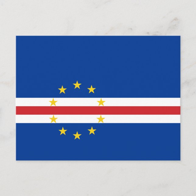 Flagge von Kap Verde Postkarte (Vorderseite)
