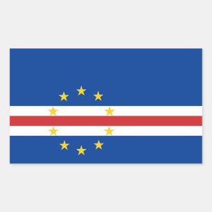Flagge von Kap Verde Rechteckiger Aufkleber