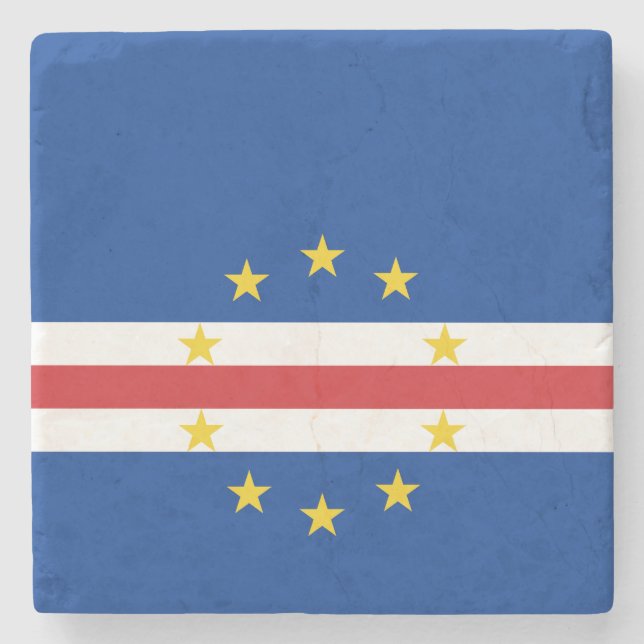 Flagge von Kap Verde Steinuntersetzer (Vorderseite)