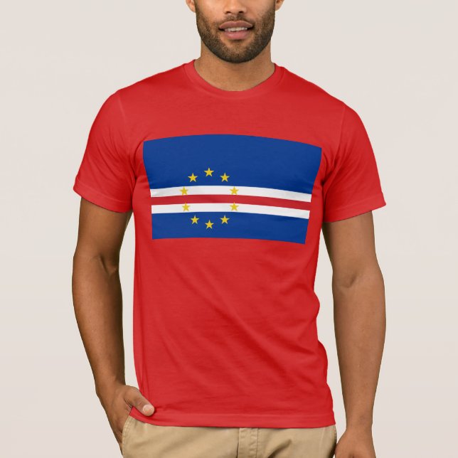 Flagge von Kap Verde - T - Shirt von Kap Verde (Vorderseite)