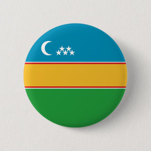 Flagge von Karakalpakstan Button