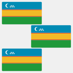Flagge von Karakalpakstan Etiketten