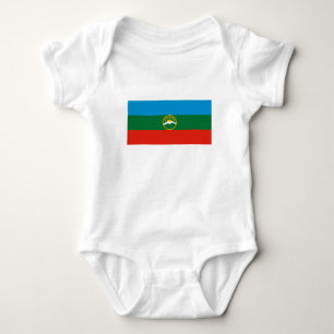 Flagge von Karatschai-Tscherkessien Baby Strampler
