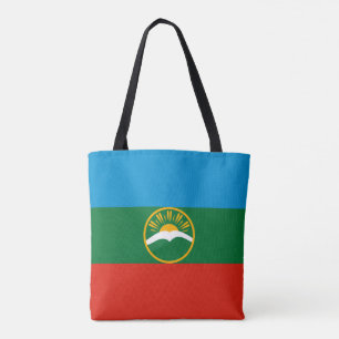 Flagge von Karatschai-Tscherkessien Tasche