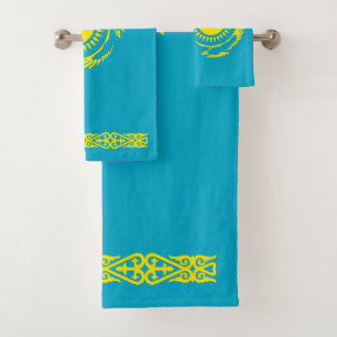 Flagge von Kasachstan Badhandtuch Set
