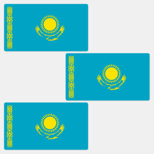 Flagge von Kasachstan Etiketten