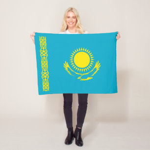 Flagge von Kasachstan Fleecedecke