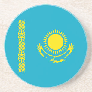 Flagge von Kasachstan Getränkeuntersetzer