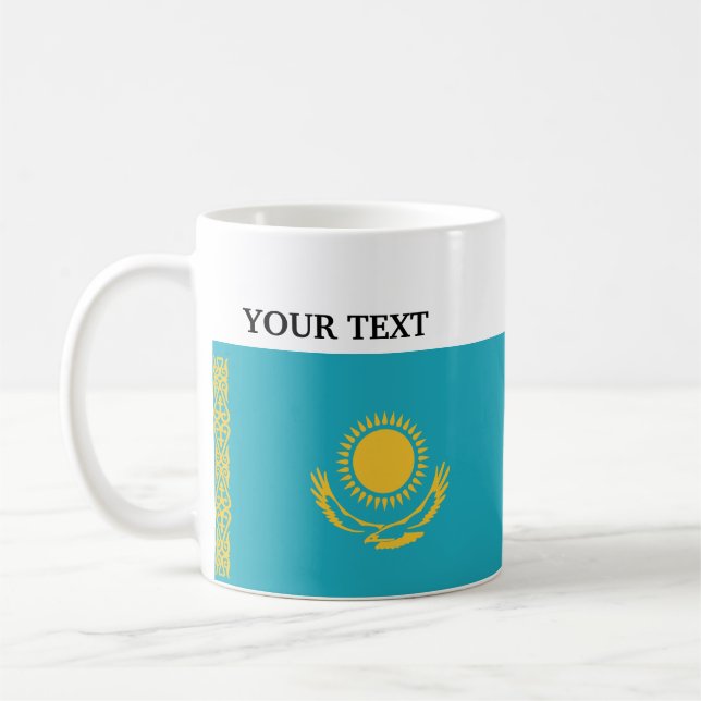 Flagge von Kasachstan Kaffeetasse (Links)
