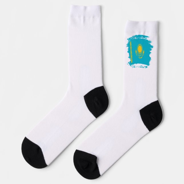 Flagge von Kasachstan Socken (Linkes Detail)