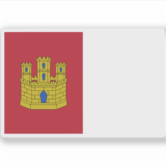 Flagge von Kastilien La Mancha Aufkleber (Vorderseite)