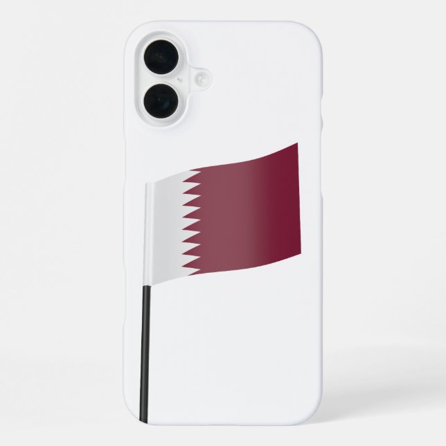 Flagge von Katar iPhone 16 Plus Hülle (Rückseite)